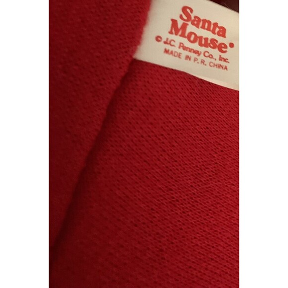 JC Penny Santa Claus Mouse Plush Christmas Stuffed Animal Hat 10” Vintage READ - Picture 15 of 15